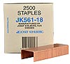 JK561-18 (C-34) Carton Staples, 3/4-inch leg. LF. 25,000/carton. JK Brand.