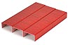 Standard office staples 1/4-inch length. Red. Galv. 1,000/box. Kangaro Brand.