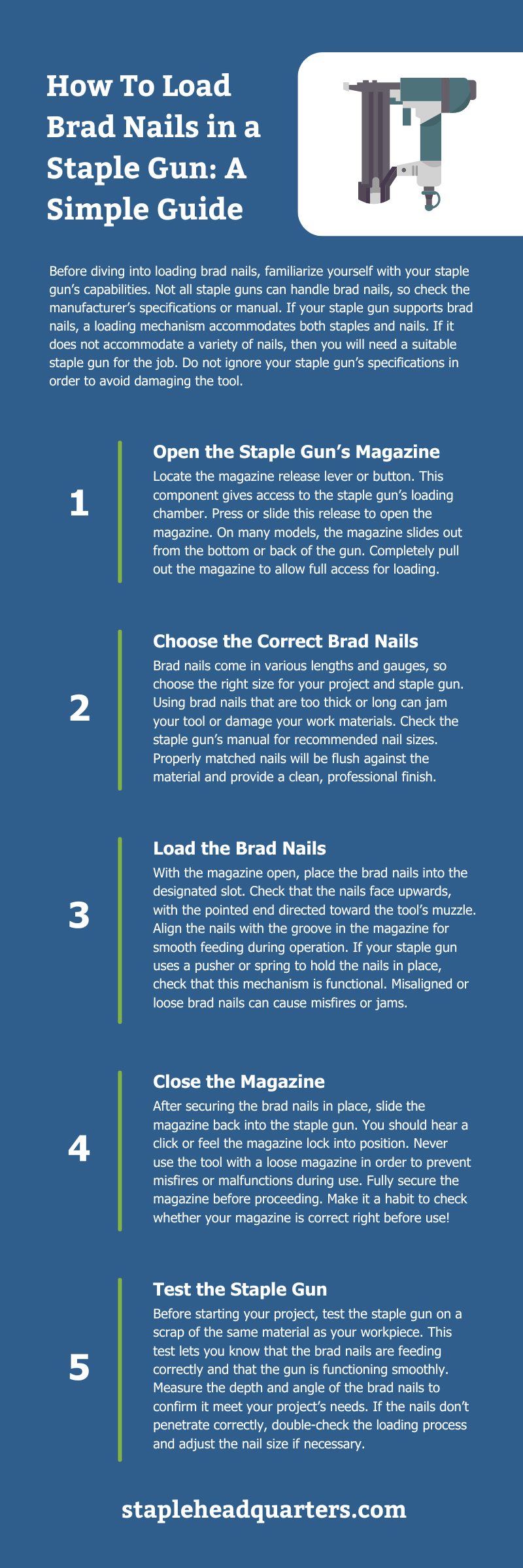How To Load Brad Nails in a Staple Gun: A Simple Guide