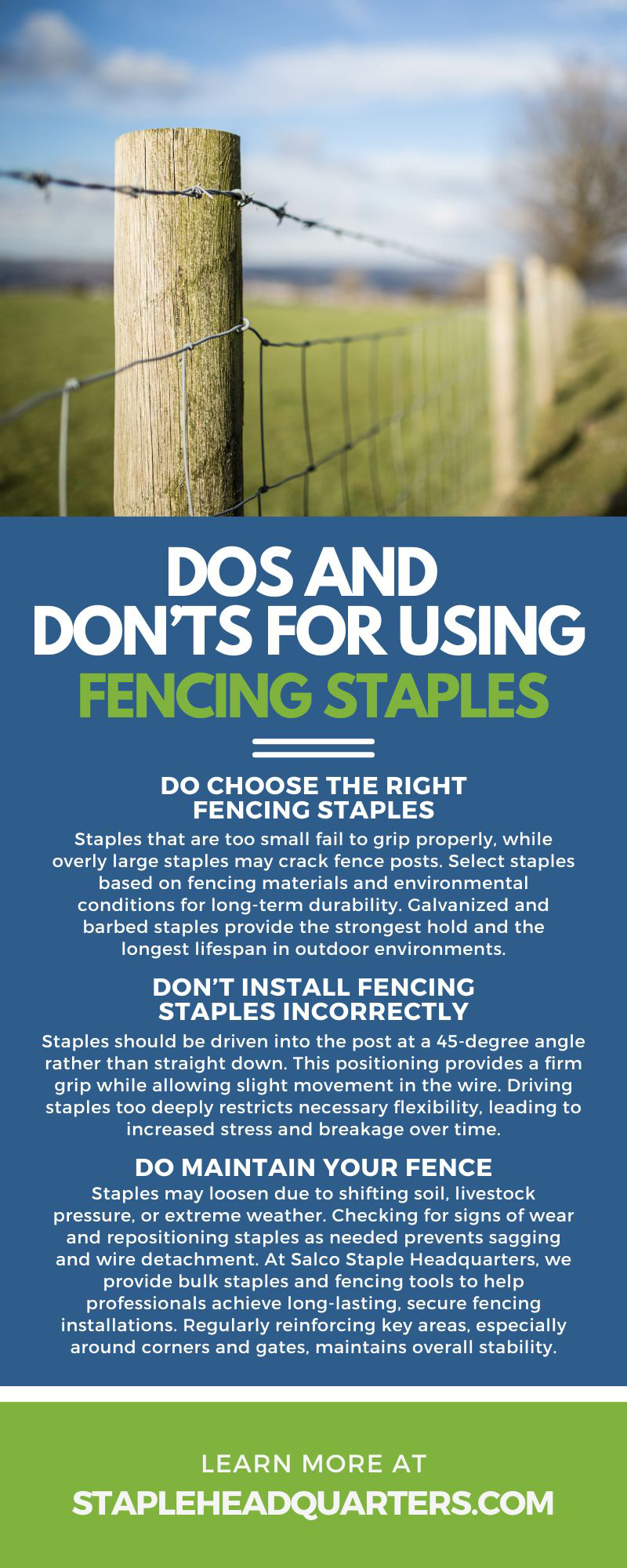 Dos and Don&rsquo;ts for Using Fencing Staples