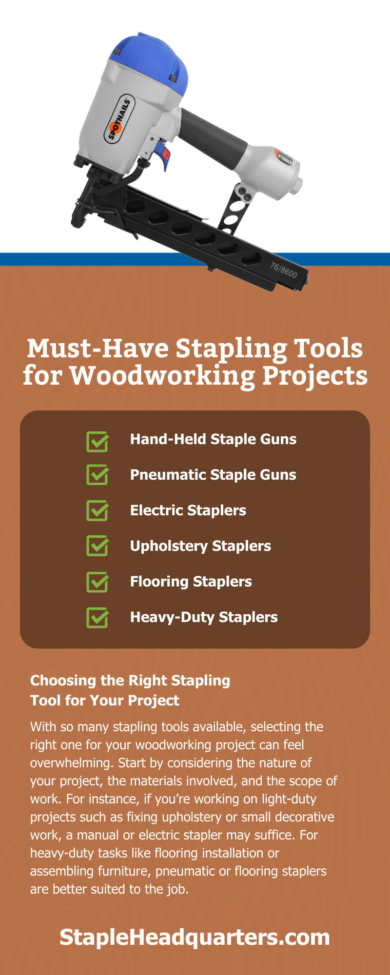 Must-Have Stapling Tools for Woodworking Projects