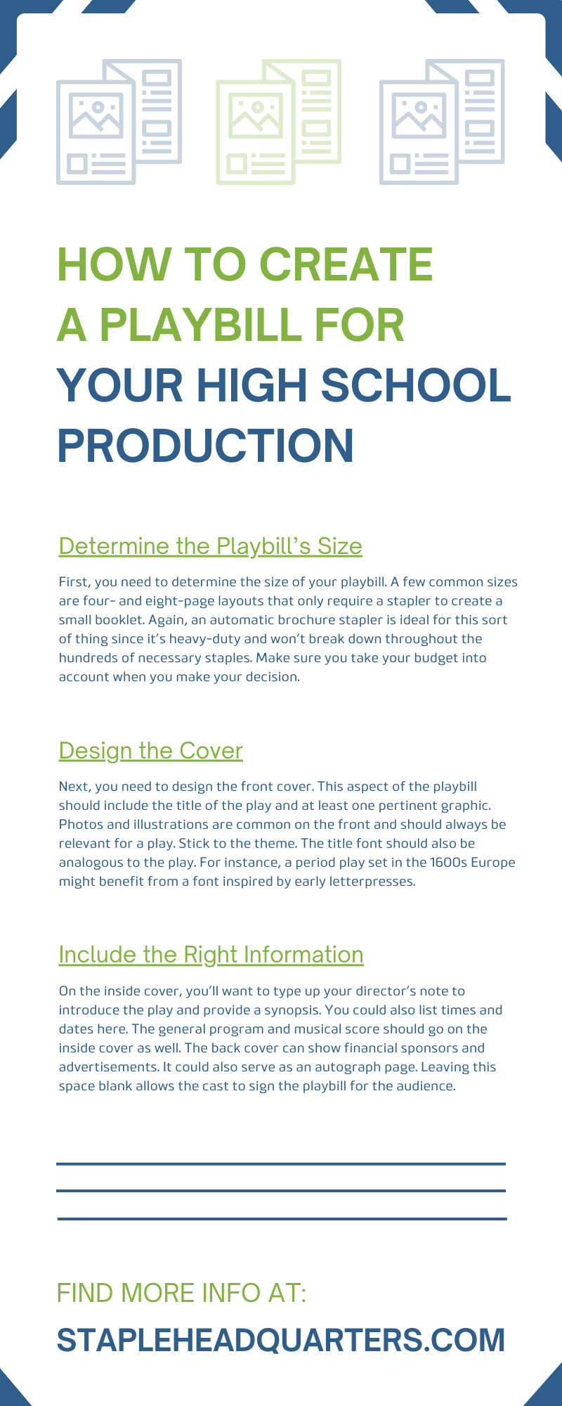 How To Create a Playbill for Your High School Production